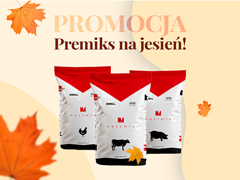 Grafika promocyjna - Promocja na premiksy Naszmix dla bydła, trzody i drobiu